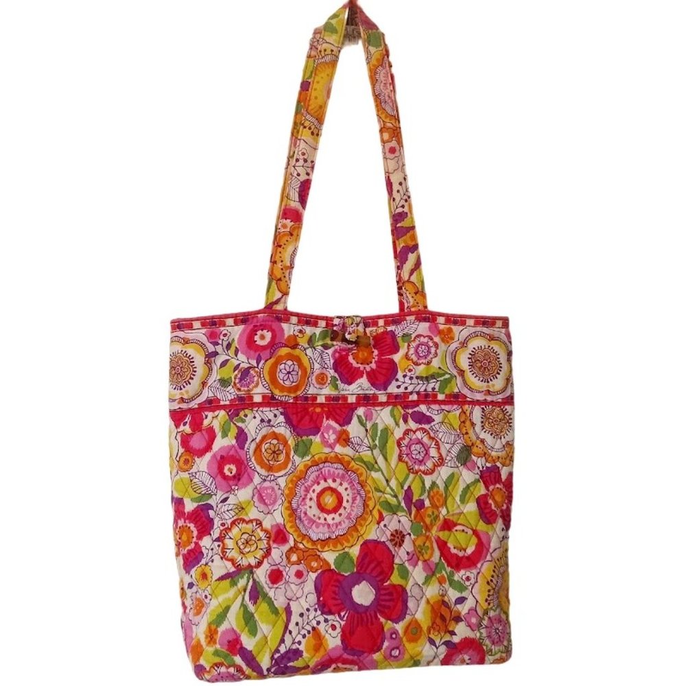 EC | Vera Bradley quilted tote | Reversible | 14" x 13" x 4"